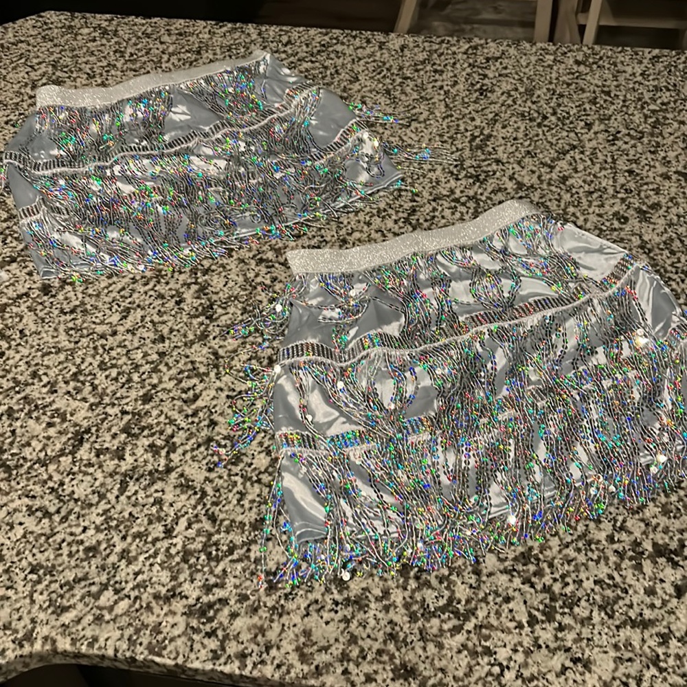 2 silver sequin skirts - new/ never worn